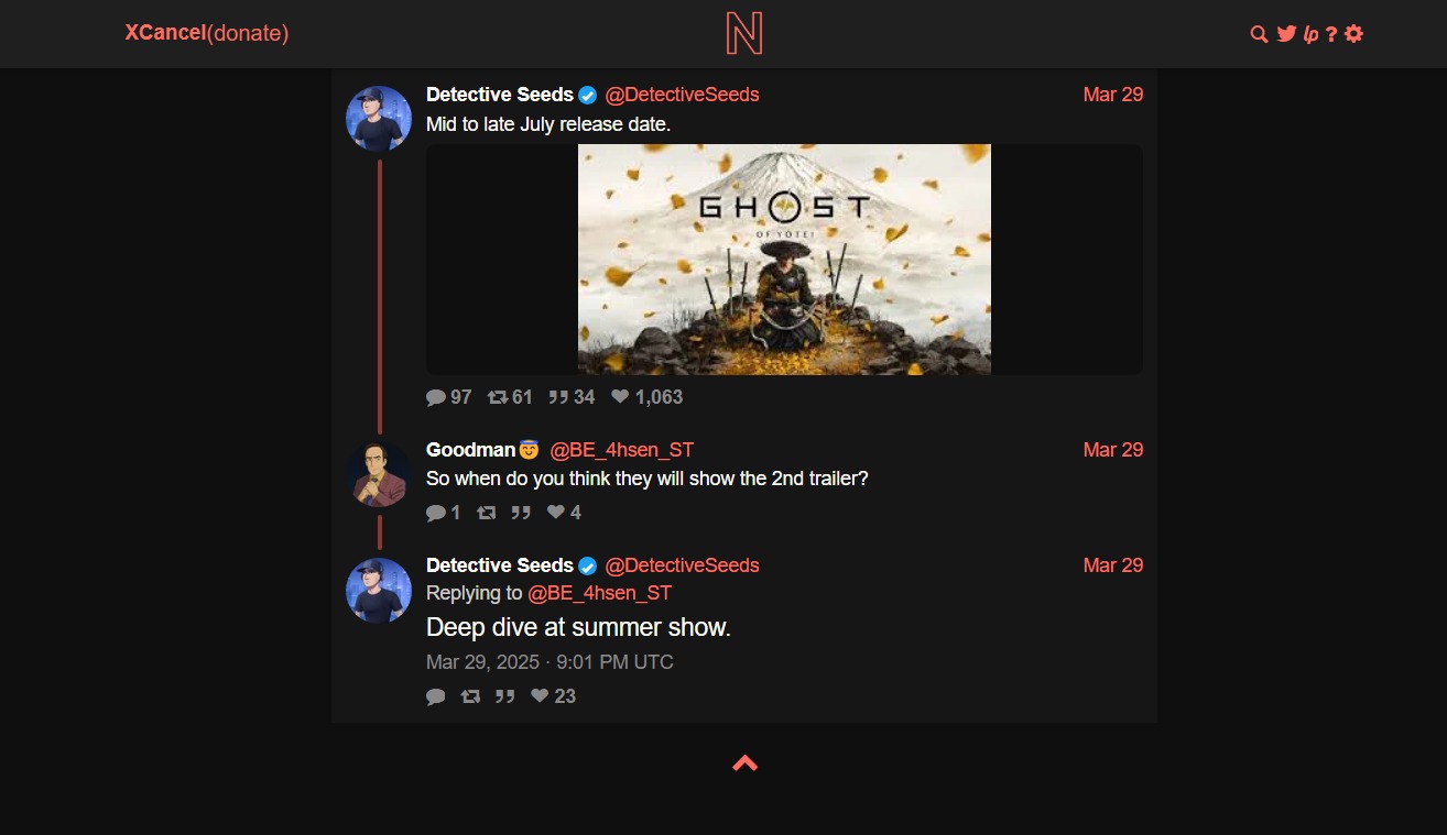 Ghost of Yotei pode ser lançado em meados de julho